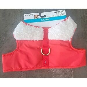 SimplyDog‎ Dog Pet Harness Red & White Size L 21-24in Girth 20-40 Lbs Santa Vest